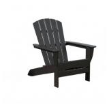 POLYWOOD Gulf Shores Black Adirondack Chair