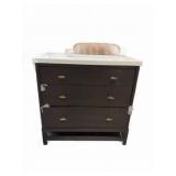 36' Bathroom Vanity with Sink and Marble Top