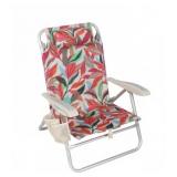 Tropical Print Folding Beach Chair