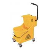 Commercial Mop Bucket with Wringer Yellow