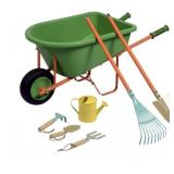 Wheelbarrow Gardening Playset With Tools, Untested