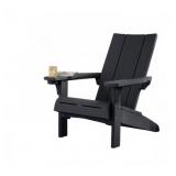 Outdoor Black Poly Adirondack Chair
