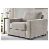 Harrison Fabric Armchair in Light Gray Upholstery