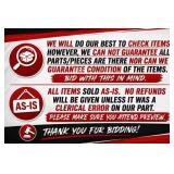All items sold As-Is