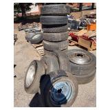 Used Tires and Wheels, Assorted Sizes