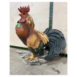 Painted Ceramic Rooster Figurine 15" Tall