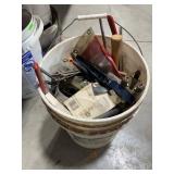 Bucket Of Mixed Hand Tools and Accessories
