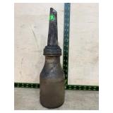 Glass Oil Bottle With Metal Spout 13 Inch