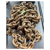 Heavy Duty Steel Chain, Rusted, approx 6 ft