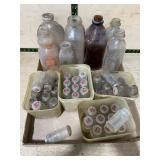 Vintage Dairy and Sample Bottles Lot