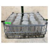 MickBloom Creamery Milk Bottles in Metal Crate
