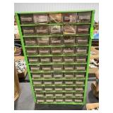Green Plastic Drawer Organizer With Contents