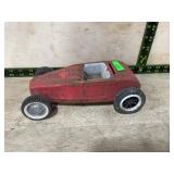 Red Metal Toy Race Car with Black Wheels