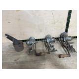 3 Cast Iron Meat Grinders with Peeler