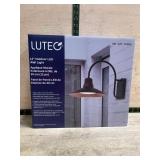 LUTEC 12" Outdoor LED Wall Light Black