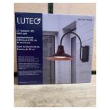 LUTEC 12" Outdoor LED Wall Light Black