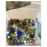 Glass Marbles With Drawstring Bag