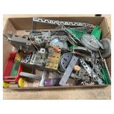 Erector Set Metal Parts Wheels Gears Hardware Lot