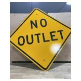 No Outlet Reflective Road Sign 30x30 Inch