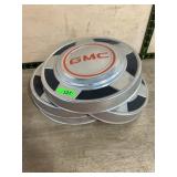 4 GMC Hubcaps Black and Silver