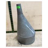 Large Galvanized Metal Funnel