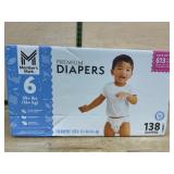 Size 6 Premium Diapers, 138 Count