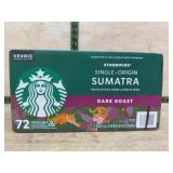 Starbucks Sumatra Dark Roast K-Cup Pods 72ct