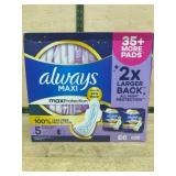 Always Maxi Pads Extra Heavy Overnight 66 Ct