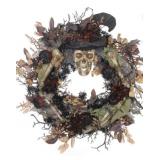 Pre-Lit 26 Inch Skeleton Wreath
