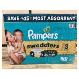 Pampers Swaddlers Size 3 Diapers, 180 Count