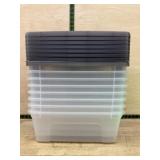 8 Clear Plastic Totes With Lids 15x6