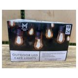 Outdoor LED Cafï¿½ Lights, 48 Ft, 24 Bulbs, Unt