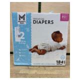 Premium Diapers Size 2, 184 Count