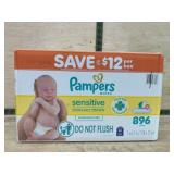Pampers Sensitive Wipes Fragrance Free 896 Ct