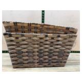 2 Woven Rectangular Storage Baskets
