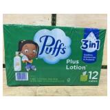 Puffs Plus Lotion Facial Tissues 12 Pack