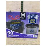 Power Flex 33 Gallon Trash Bags, 90 Pack