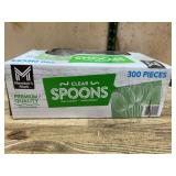 Clear Plastic Spoons, 300 Pieces