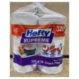 Hefty Supreme 6 Inch Snack Plates, 320 Pack