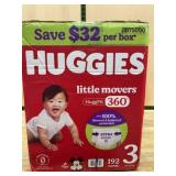 Huggies Little Movers Size 3 Diapers 192 Ct