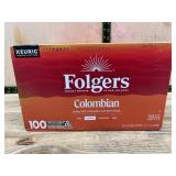 Folgers Colombian Keurig K-Cup Pods, 100 Ct