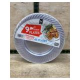 9 Inch Clear Plastic Plates, Pack of 45