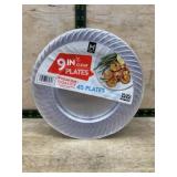 9 Inch Clear Plastic Plates, 45 Count