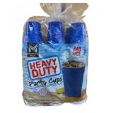 Blue Heavy Duty Plastic Party Cups, 18 oz, Pack of