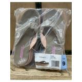 Skechers Ladies Flip Flop Size 9 Taupe/Multi