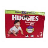 Huggies Little Movers Diapers Size 3, 192 Count
