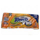 Super Premium Paper Towels 15 Mega Rolls