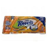 Super Premium Towels 15 Mega Rolls Pack