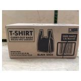 Black T-Shirt Carry-Out Bags 1000 Count
