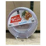 Pack of 45 Clear 9-Inch Plastic Plates